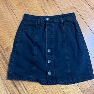 Black Denim Skirt